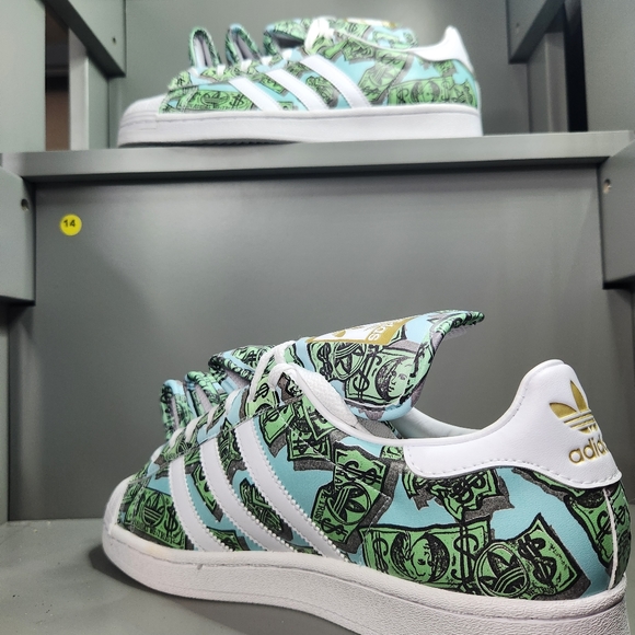 Adidas jeremy scott x super Star 'Money'  HP6596 Size 9.5 men- 10.5 Women's - Picture 7 of 12